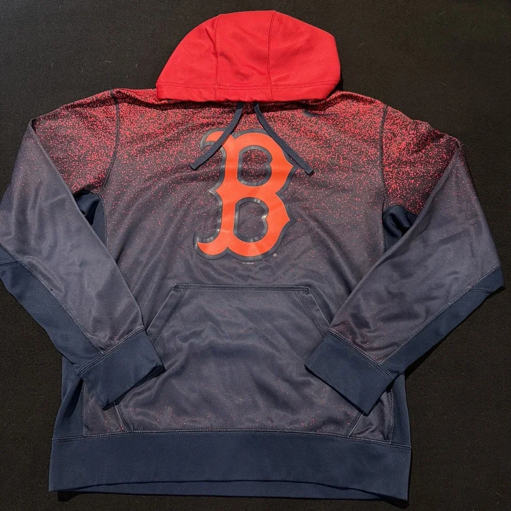MLB Boston Red Sox Nike Baseball Hoodie Red Blue NICE 2014 Sweatshirt Clean sz M